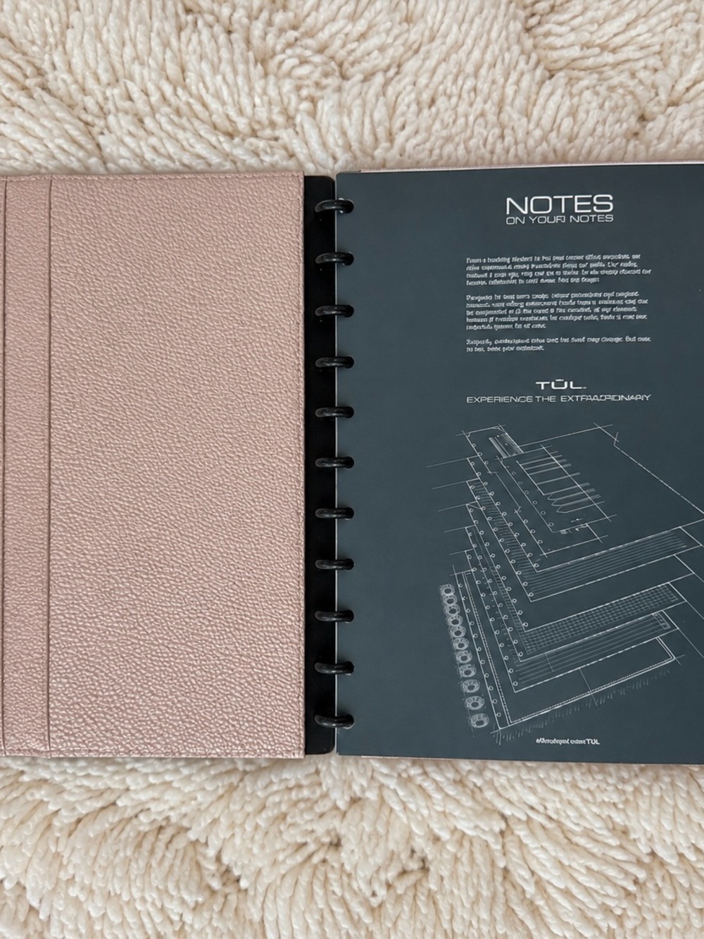TUL Rose Gold Disc Notebook - Refillable Planner